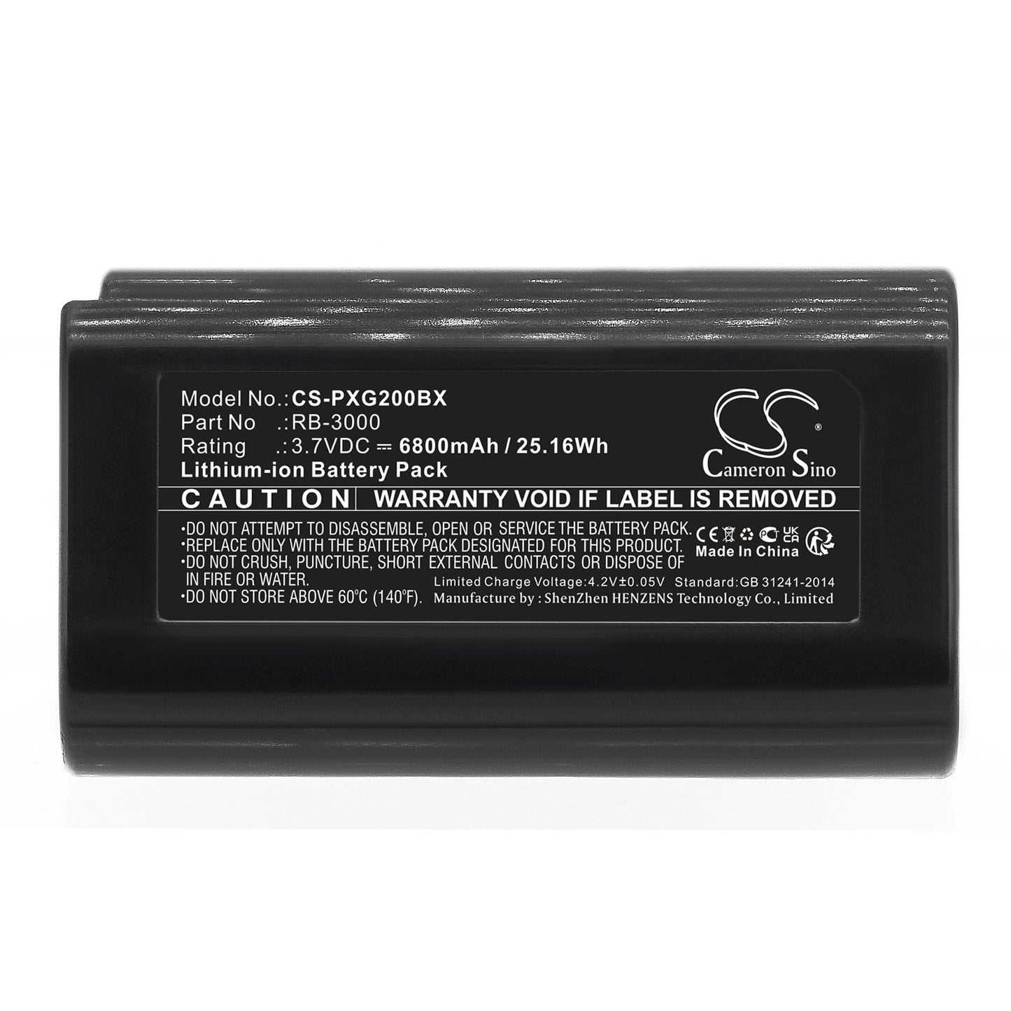 Replacement Battery for Posiflex PG-200 – Barcode Scanner – 6800mAh / 25.16Wh / 3.7V