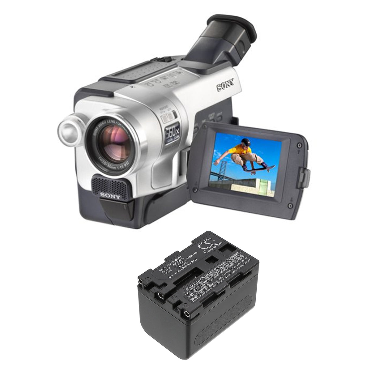 Replacement Battery for Sony CCD-TRV108 – Camera – 2800mAh / 7.4V