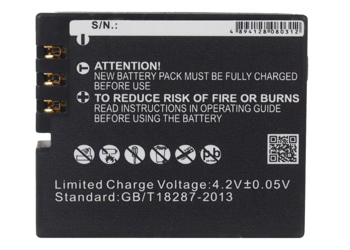Replacement Battery for AEE | Astak | Rollei SD18 – Camera – 900mAh / 3.7V