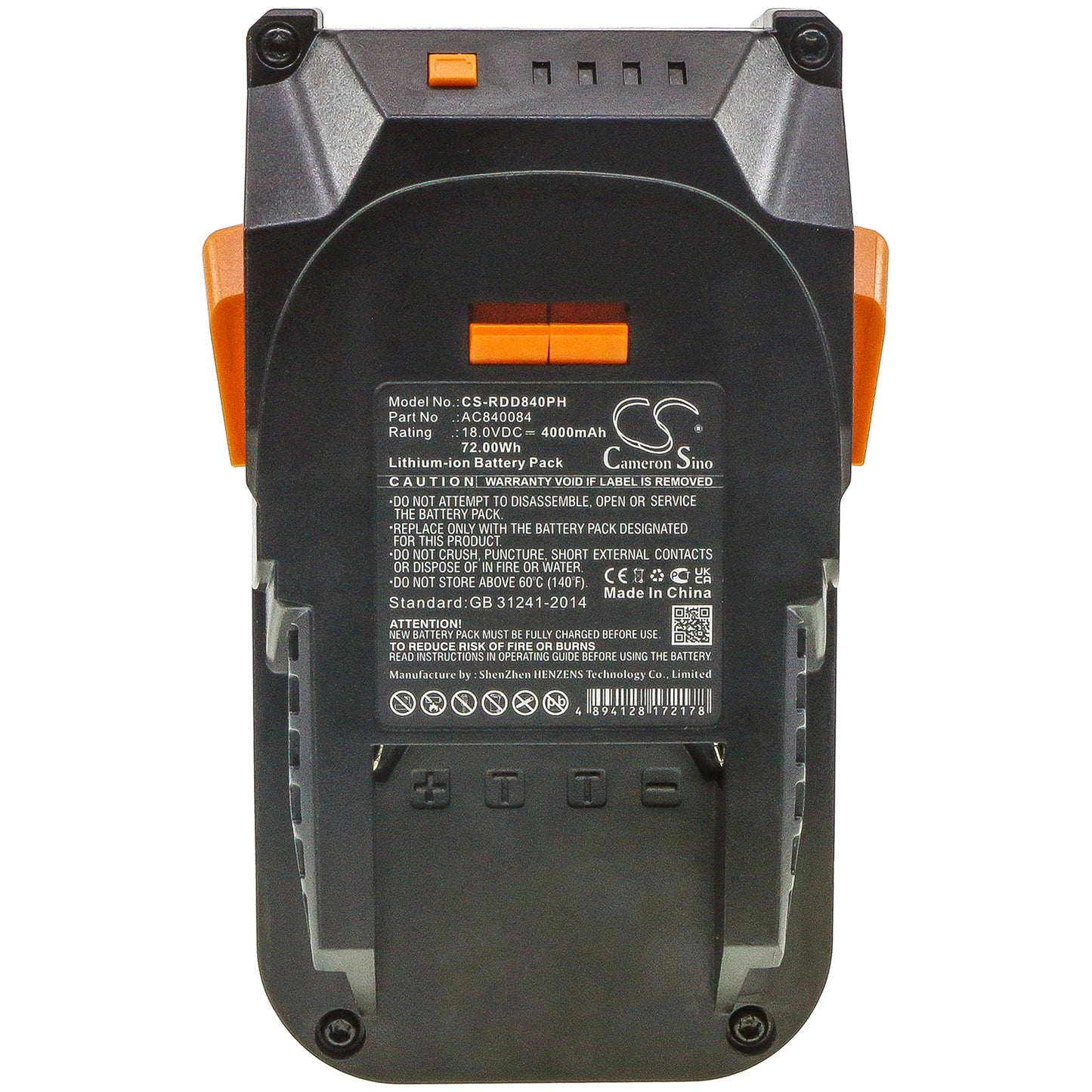 Replacement Battery for RIDGID 130383001 – Power Tools – 4000mAh / 72.00Wh / 18.0V