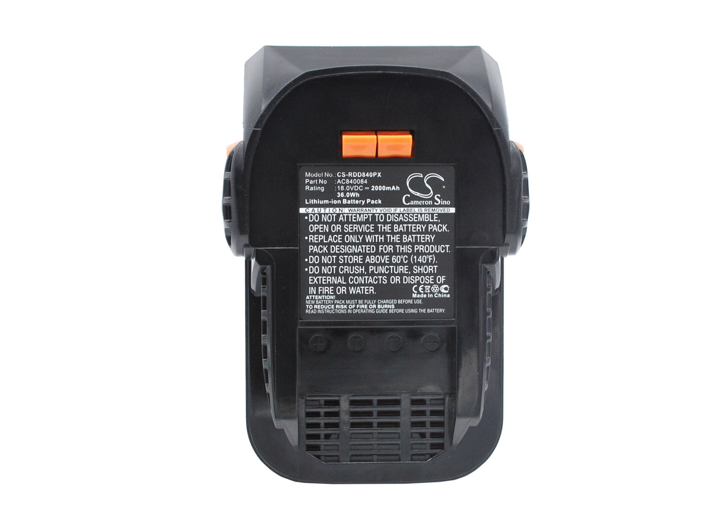 Replacement Battery for RIDGID 130383001 – Power Tools – 2000mAh / 36.00Wh / 18.0V