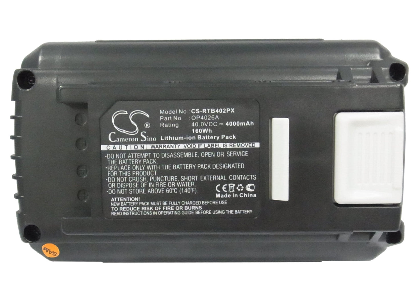 Replacement Battery for Ryobi 40V 14 IN Brushless Chain Saw – Power Tools – 4000mAh / 160.00Wh / 40.0V