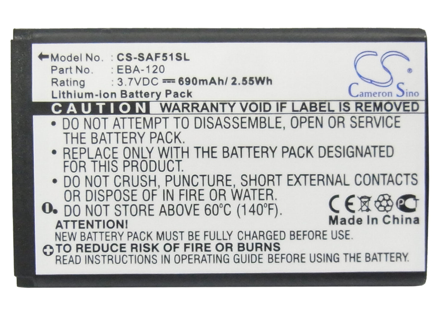 Replacement Battery for Siemens AF51 – Mobile, SmartPhone – 690mAh / 3.7V - image 5