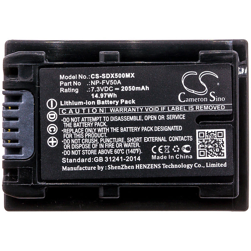 Replacement Battery for Sony FDR-AX33 – Camera – 2050mAh / 14.97Wh / 7.3V