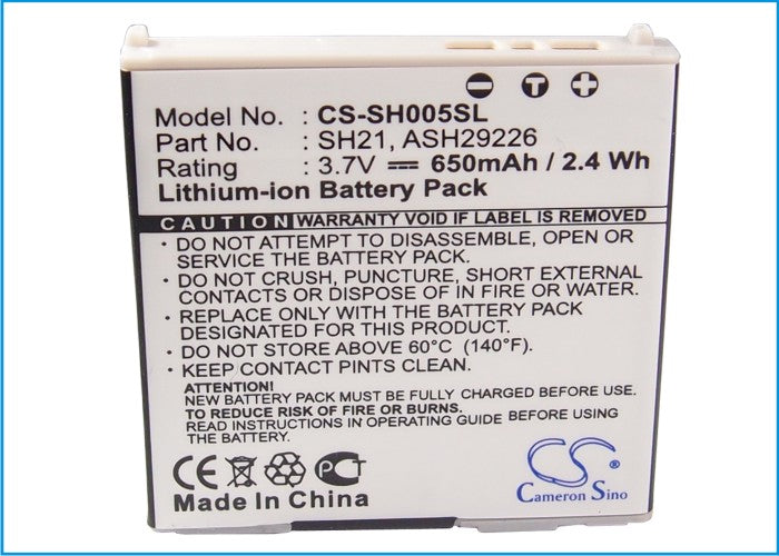 Replacement Battery for Sharp SH-02A – Mobile, SmartPhone – 650mAh / 3.7V - image 5