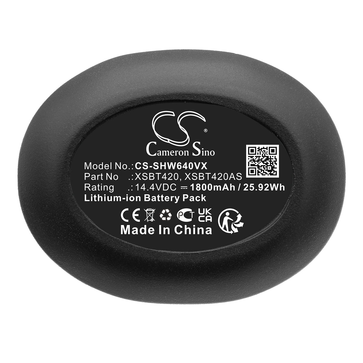 Replacement Battery for Shark QV410QBK – Vacuum – 1800mAh / 14.4V