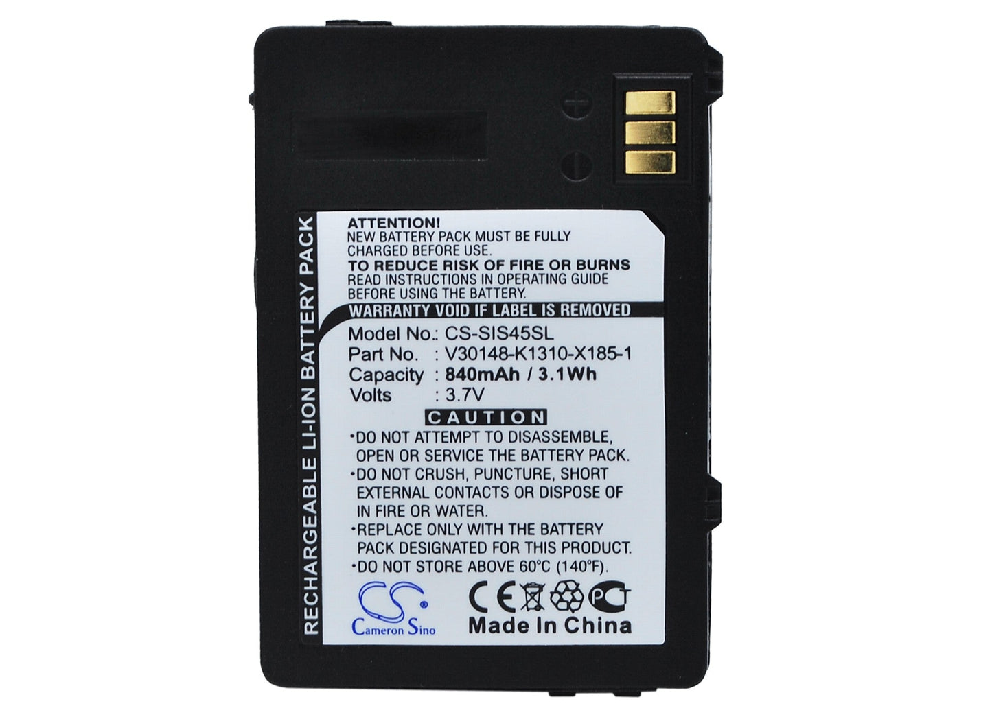 Replacement Battery for Siemens 3618 – Mobile, SmartPhone – 730mAh / 2.7Wh / 3.7V