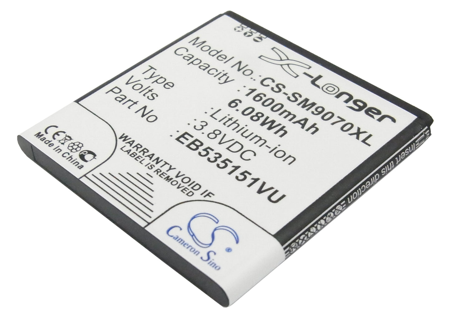 Replacement Battery for Samsung GT-i9070 – Mobile, SmartPhone – 1600mAh / 3.8V - image 1