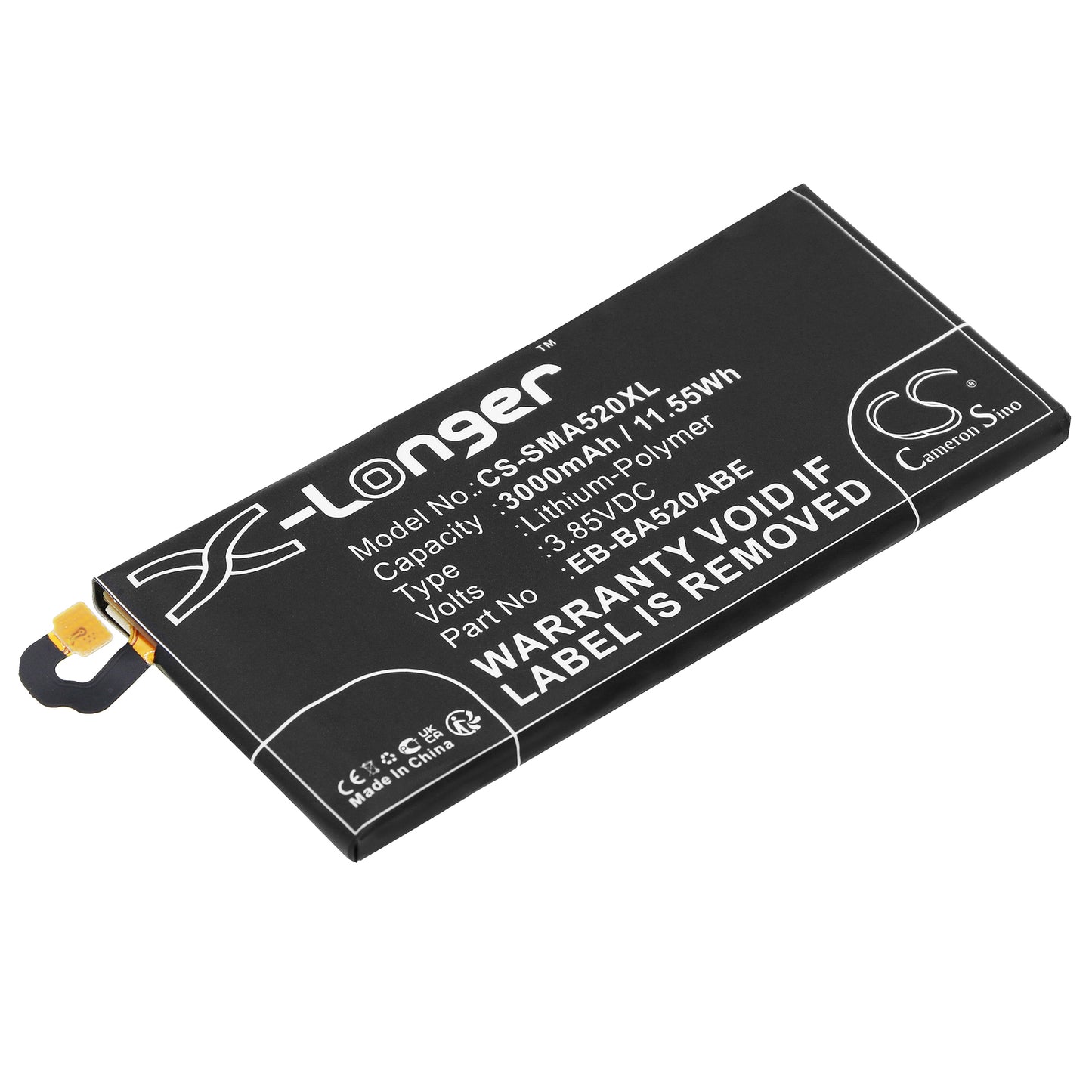 Replacement Battery for Samsung Galaxy A5 2017 – Mobile, SmartPhone – 3000mAh / 3.85V - image 1