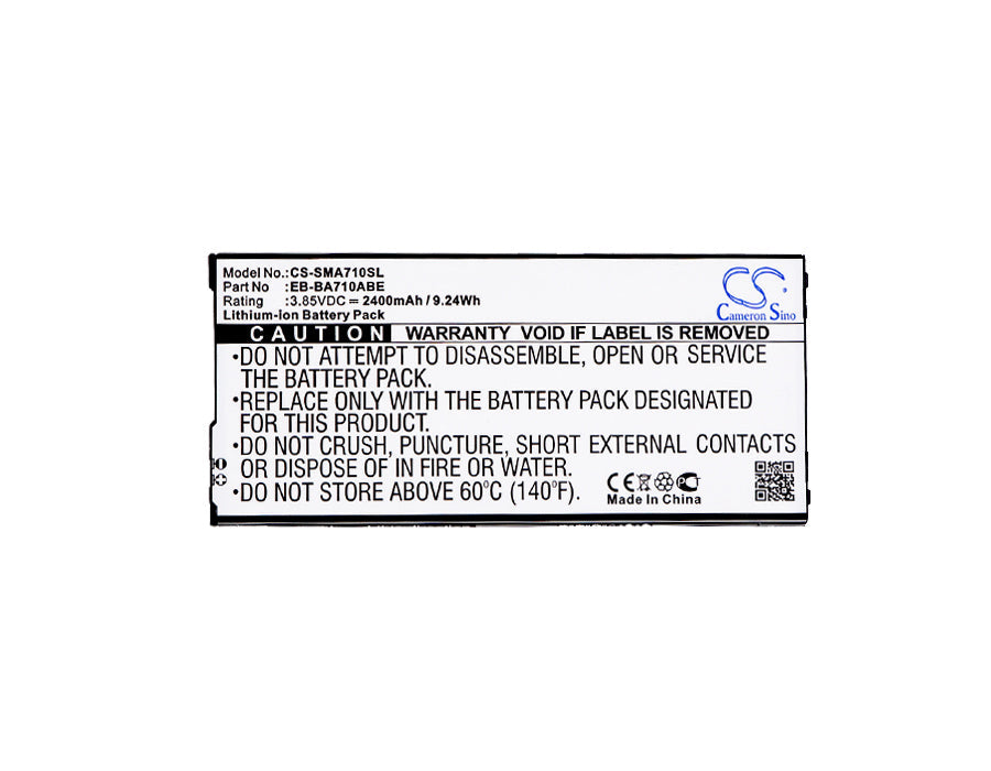 Replacement Battery for Samsung Galaxy A7 2016 Duos – Mobile, SmartPhone – 2400mAh / 9.24Wh / 3.85V