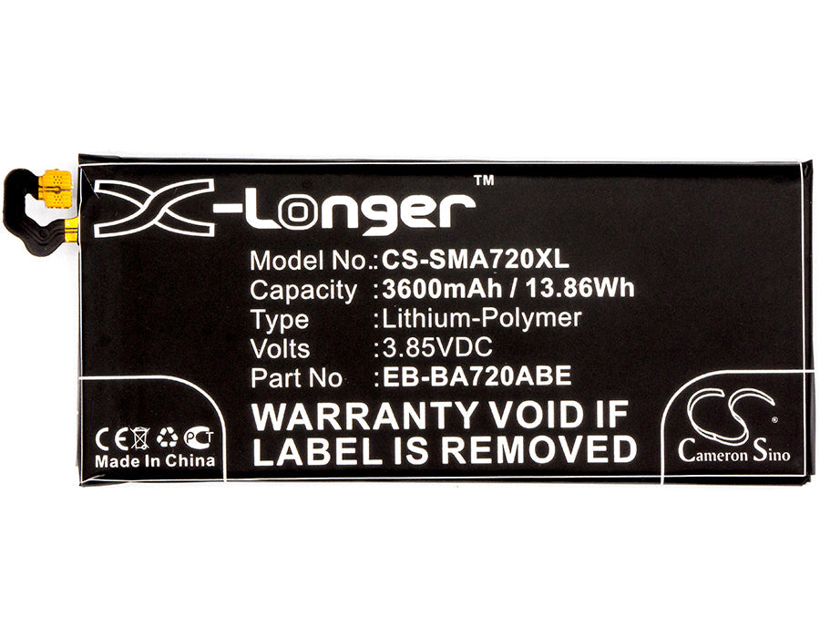Replacement Battery for Samsung Galaxy A7 2017 – Mobile, SmartPhone – 3600mAh / 13.86Wh / 3.85V