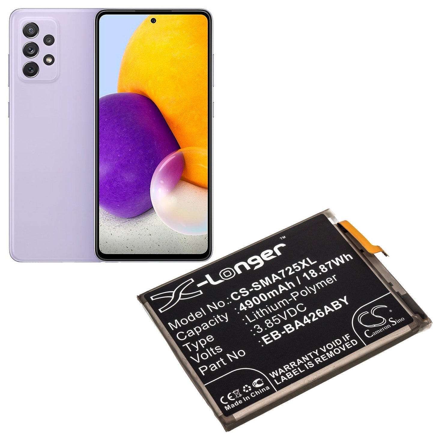 Replacement Battery for Samsung galaxy 5g mobile WiFi – Mobile, SmartPhone – 4900mAh / 18.87Wh / 3.85V