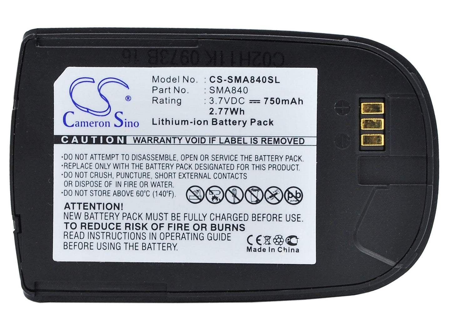 Replacement Battery for Sprint VIA820 – Mobile, SmartPhone – 750mAh / 3.7V
