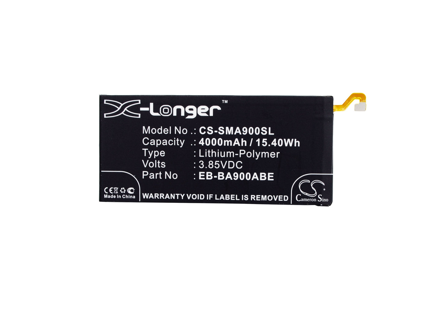 Replacement Battery for Samsung Galaxy A9 – Mobile, SmartPhone – 4000mAh / 15.40Wh / 3.85V