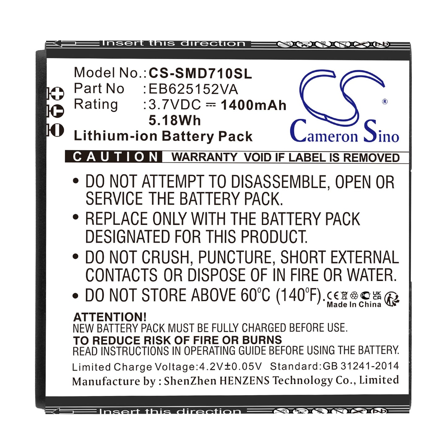 Replacement Battery for Sprint Epic Touch 4G – Mobile, SmartPhone – 1400mAh / 5.18Wh / 3.7V