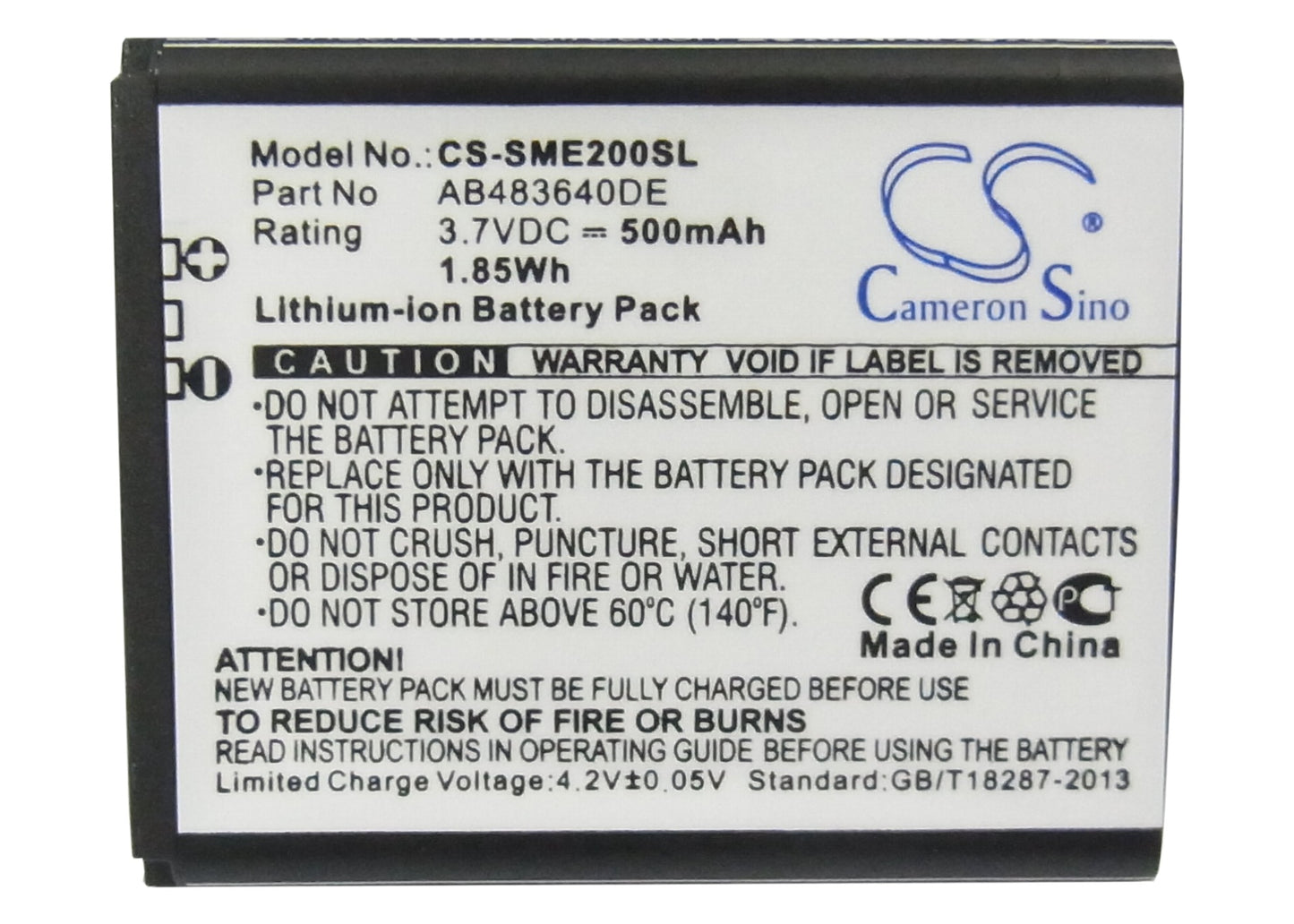 Replacement Battery for Samsung SGH-E200 – Mobile, SmartPhone – 500mAh / 3.7V - image 5