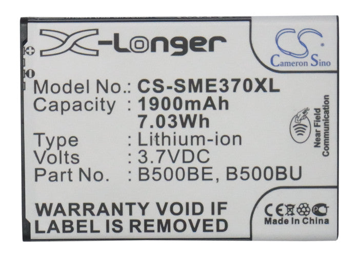 Replacement Battery for Samsung Galaxy S4 Mini – Mobile, SmartPhone – 1900mAh / 7.03Wh / 3.7V