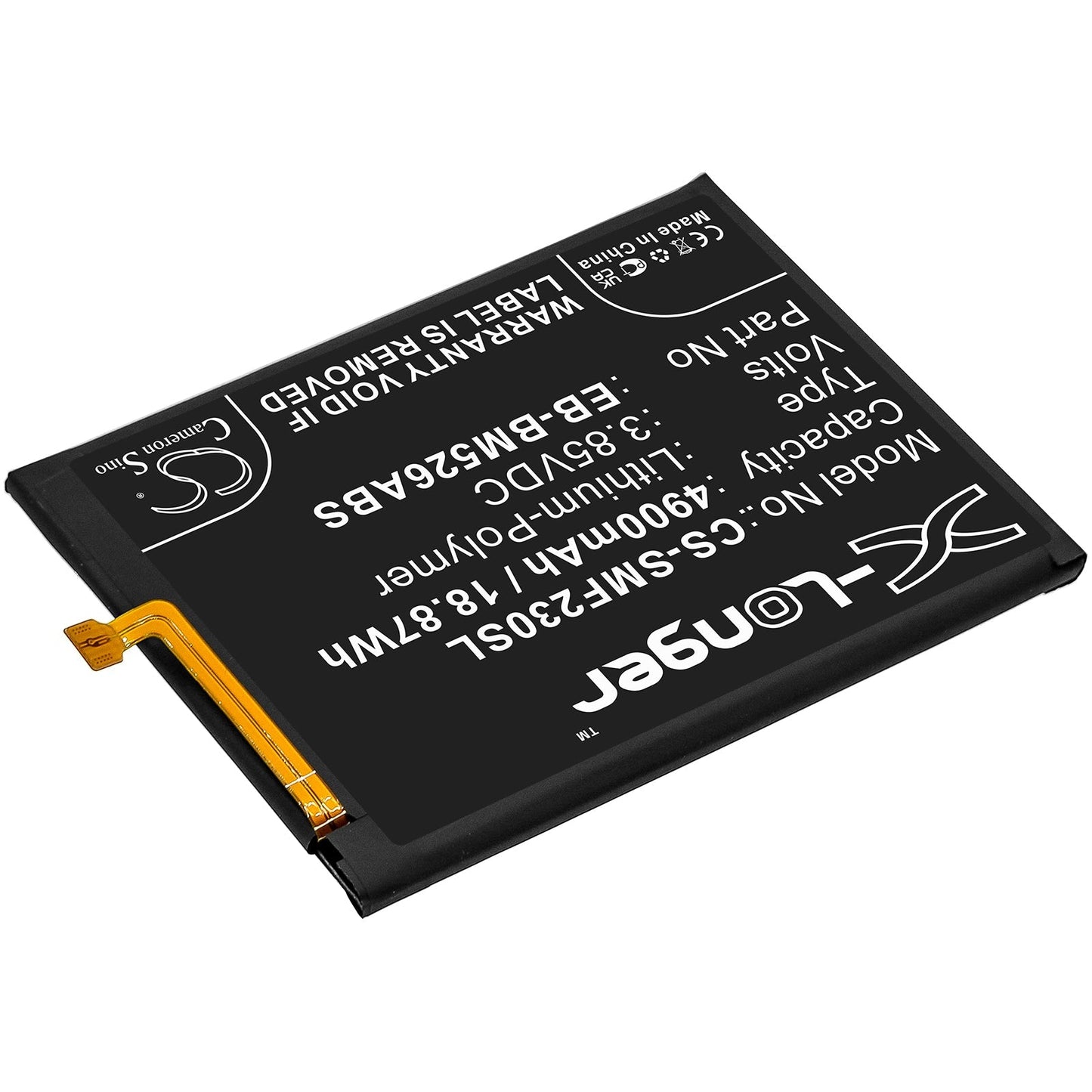 Replacement Battery for Samsung Galaxy M23 5G – Mobile, SmartPhone – 4900mAh / 3.85V - image 2
