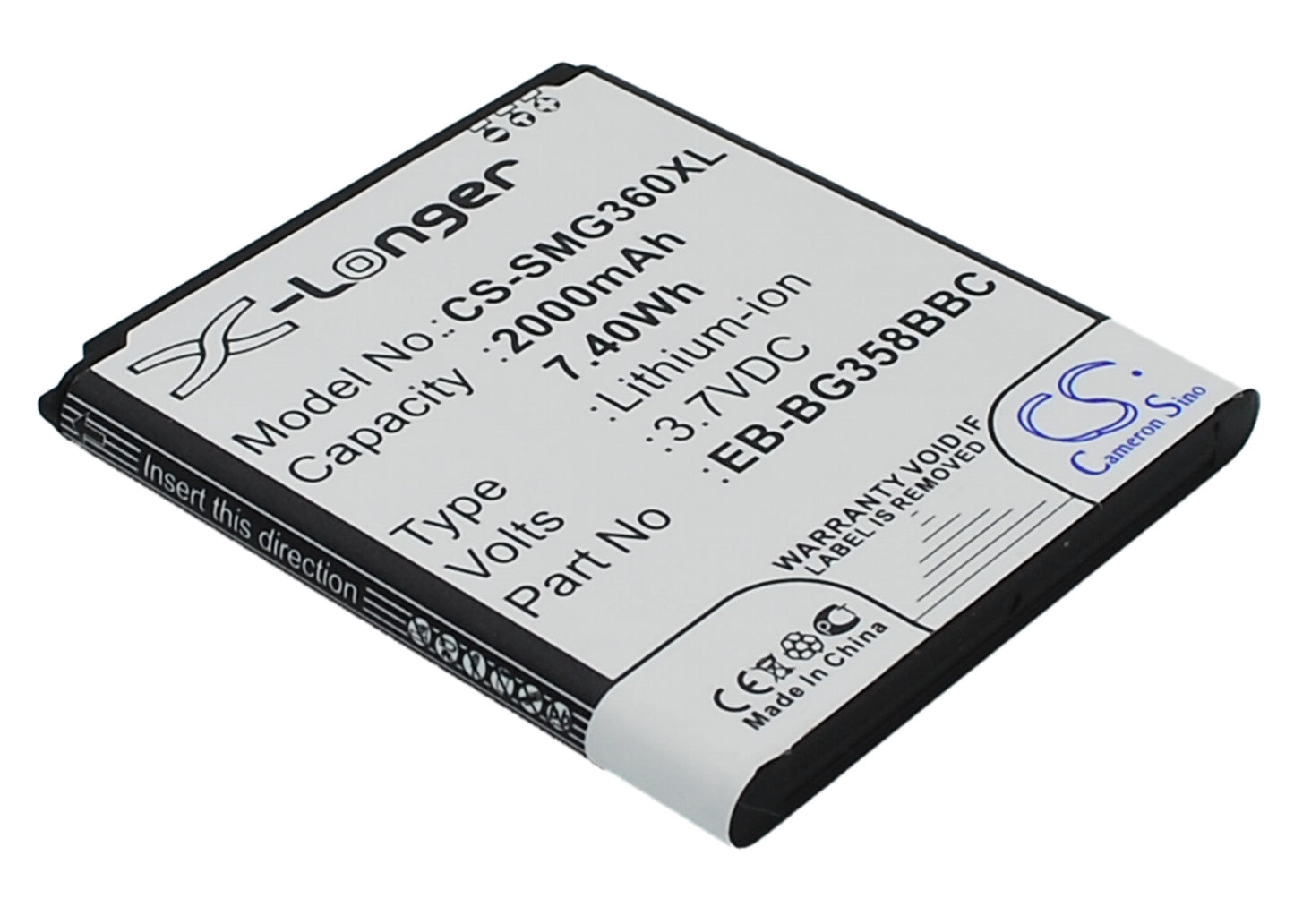 Replacement Battery for Samsung SM-G3588 – Mobile, SmartPhone – 2000mAh / 3.7V - image 1