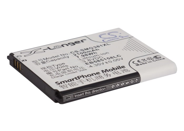 Replacement Battery for Samsung SM-G3812 – Mobile, SmartPhone – 2100mAh / 3.8V - image 1