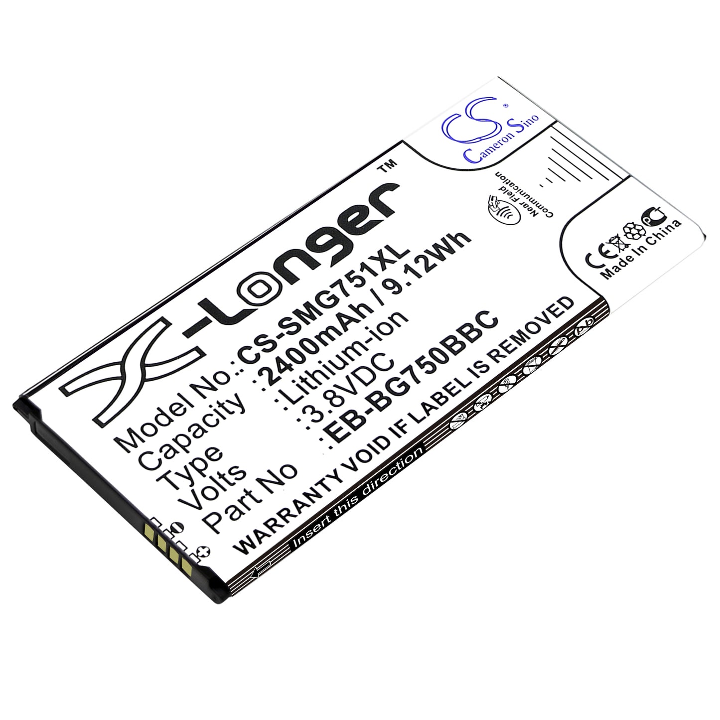 Replacement Battery for Samsung SM-G750 – Mobile, SmartPhone – 2400mAh / 3.8V - image 1