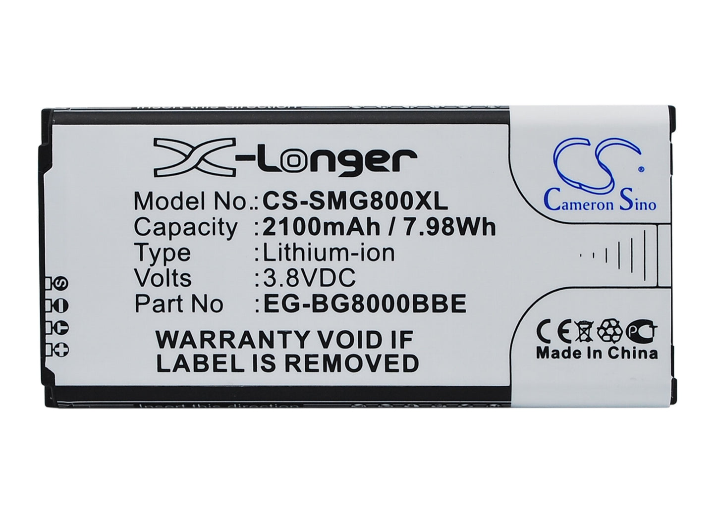 Replacement Battery for Samsung Galaxy S5 Mini – Mobile, SmartPhone – 2100mAh / 3.85V - image 1