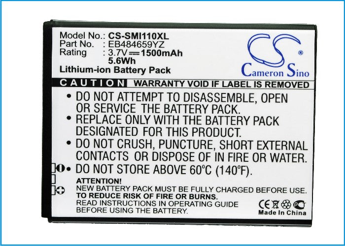 Replacement Battery for Samsung Galaxy Proclaim S720 – Mobile, SmartPhone – 1500mAh/5.55Wh / 3.7V