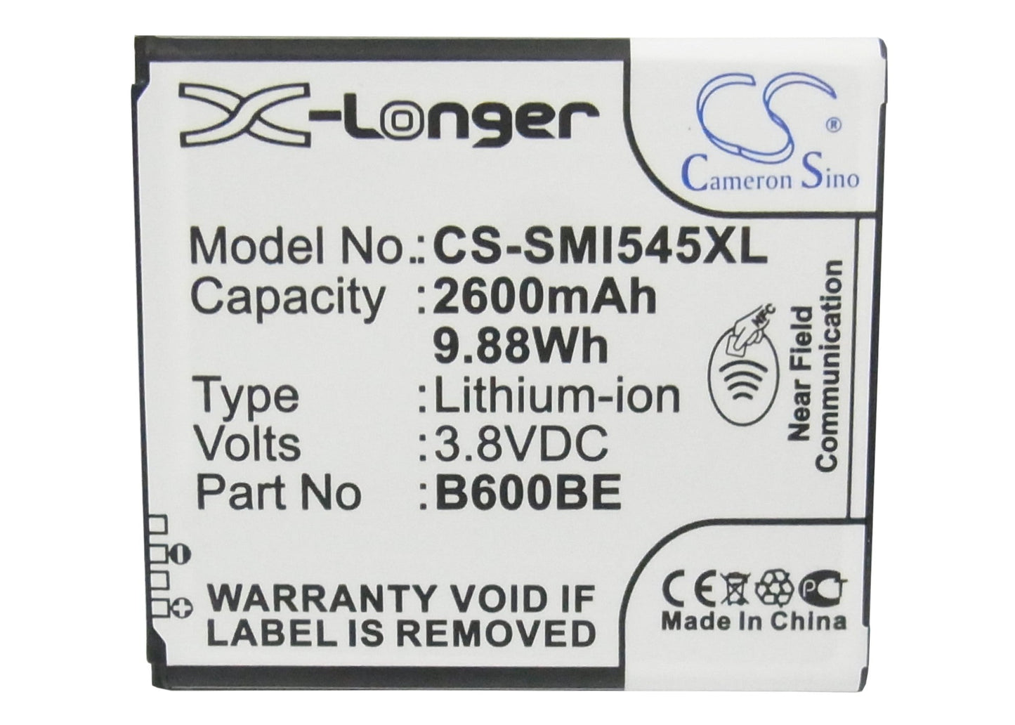 Replacement Battery for Samsung Altius – Mobile, SmartPhone – 2600mAh / 9.88Wh / 3.8V