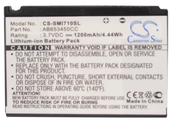 Replacement Battery for Samsung SGH-i710 – Mobile, SmartPhone – 1200mAh / 3.7V