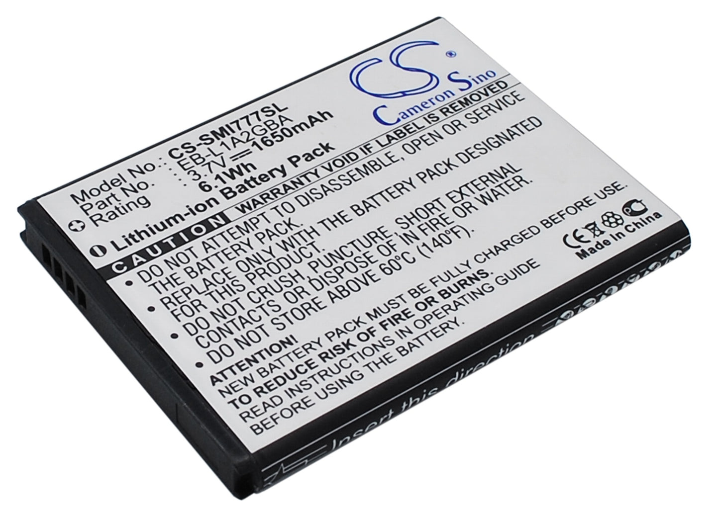 Replacement Battery for AT&T | Samsung Galaxy S II – Mobile, SmartPhone – 1650mAh / 3.7V - image 1