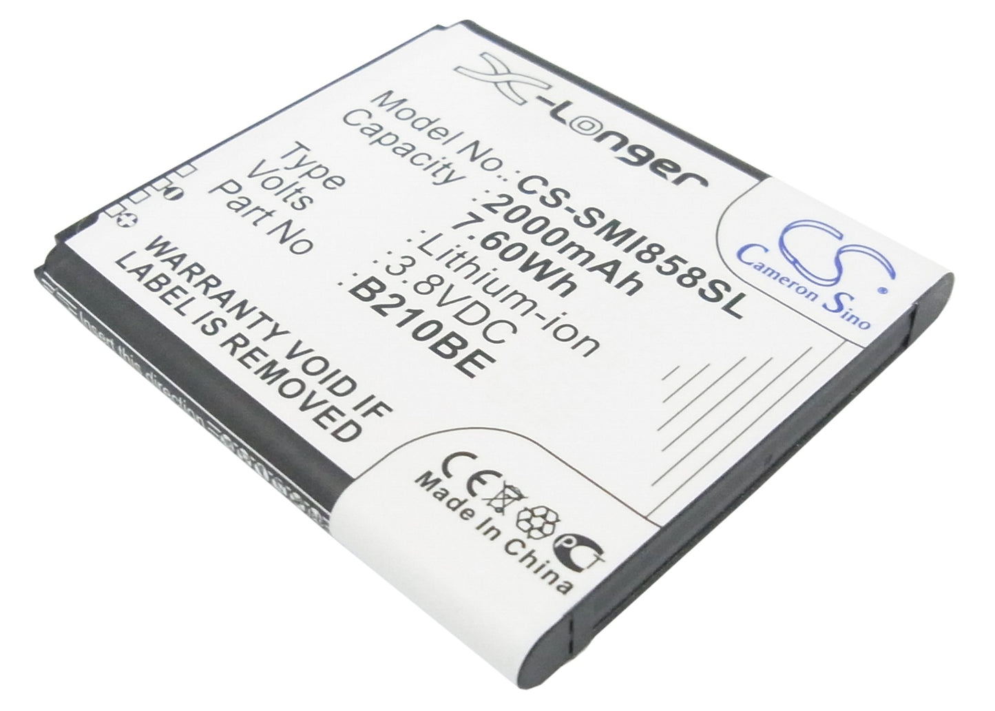 Replacement Battery for Samsung GT-i8580 – Mobile, SmartPhone – 2000mAh / 3.8V - image 1