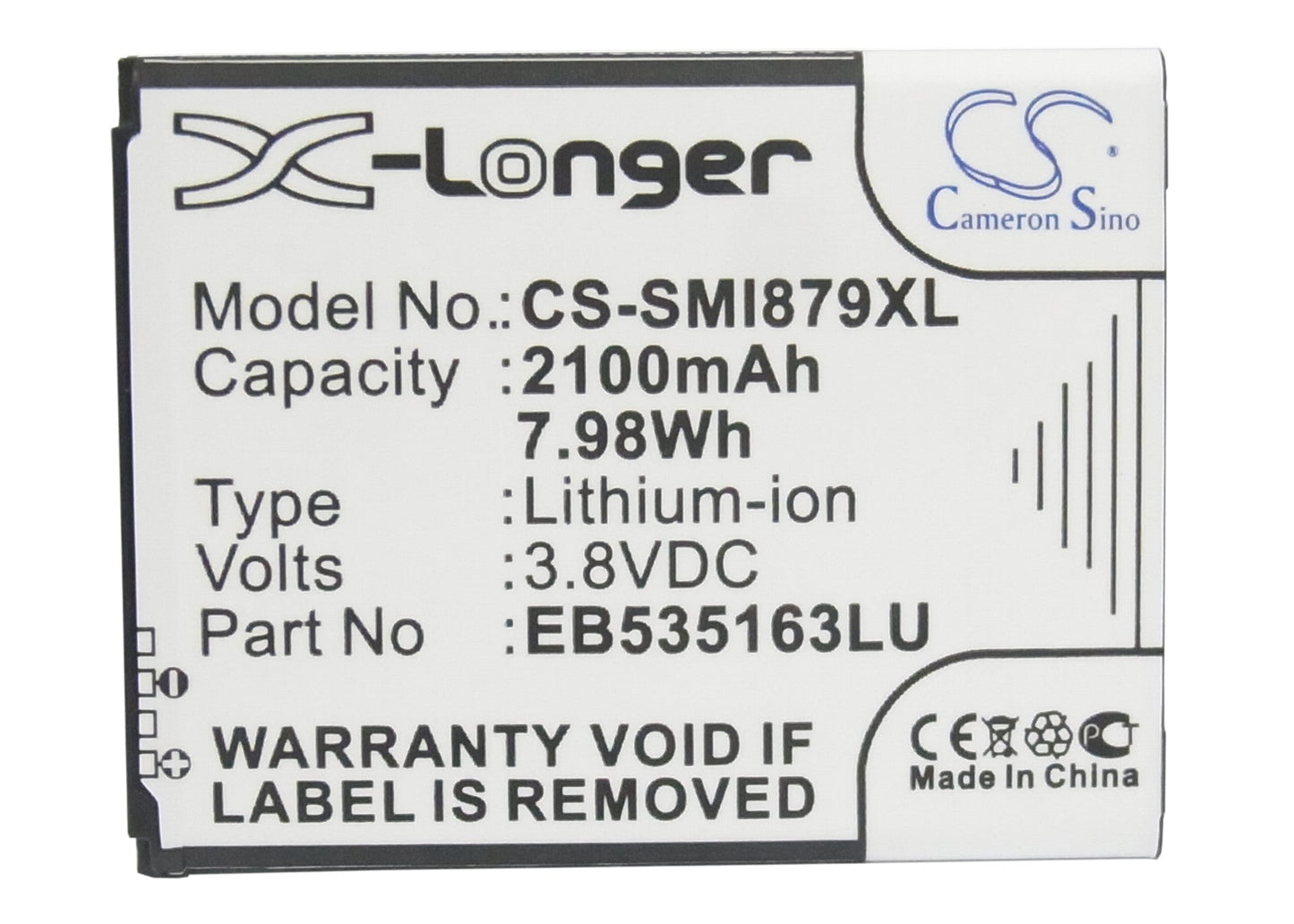 Replacement Battery for Samsung Galaxy Grand – Mobile, SmartPhone – 2100mAh / 7.98Wh / 3.8V