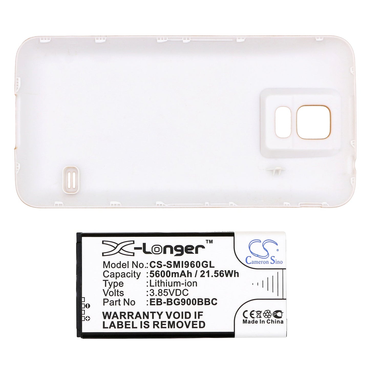 Replacement Battery for Samsung Galaxy S5 – Mobile, SmartPhone – 5600mAh / 21.56Wh / 3.85V