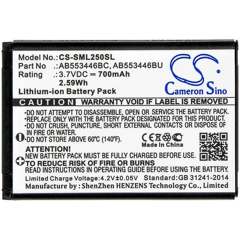 Replacement Battery for Samsung SGH-L258 – Mobile, SmartPhone – 700mAh / 3.7V - image 3