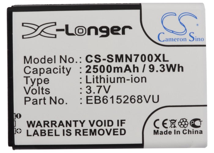 Replacement Battery for AT&T Galaxy Note – Mobile, SmartPhone – 2500mAh / 9.25Wh / 3.7V