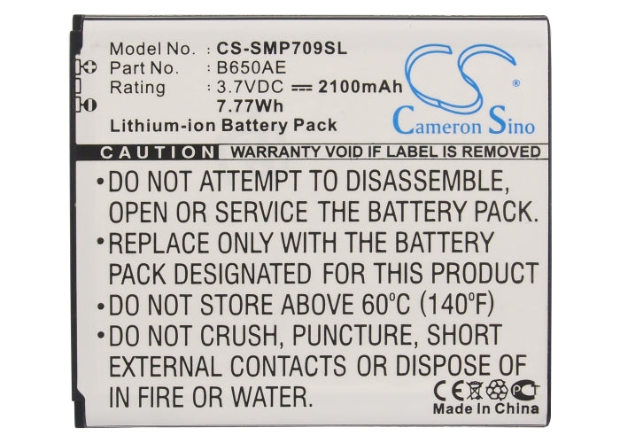 Replacement Battery for Samsung Galaxy Beam 2 – Mobile, SmartPhone – 2100mAh/7.77Wh / 3.7V