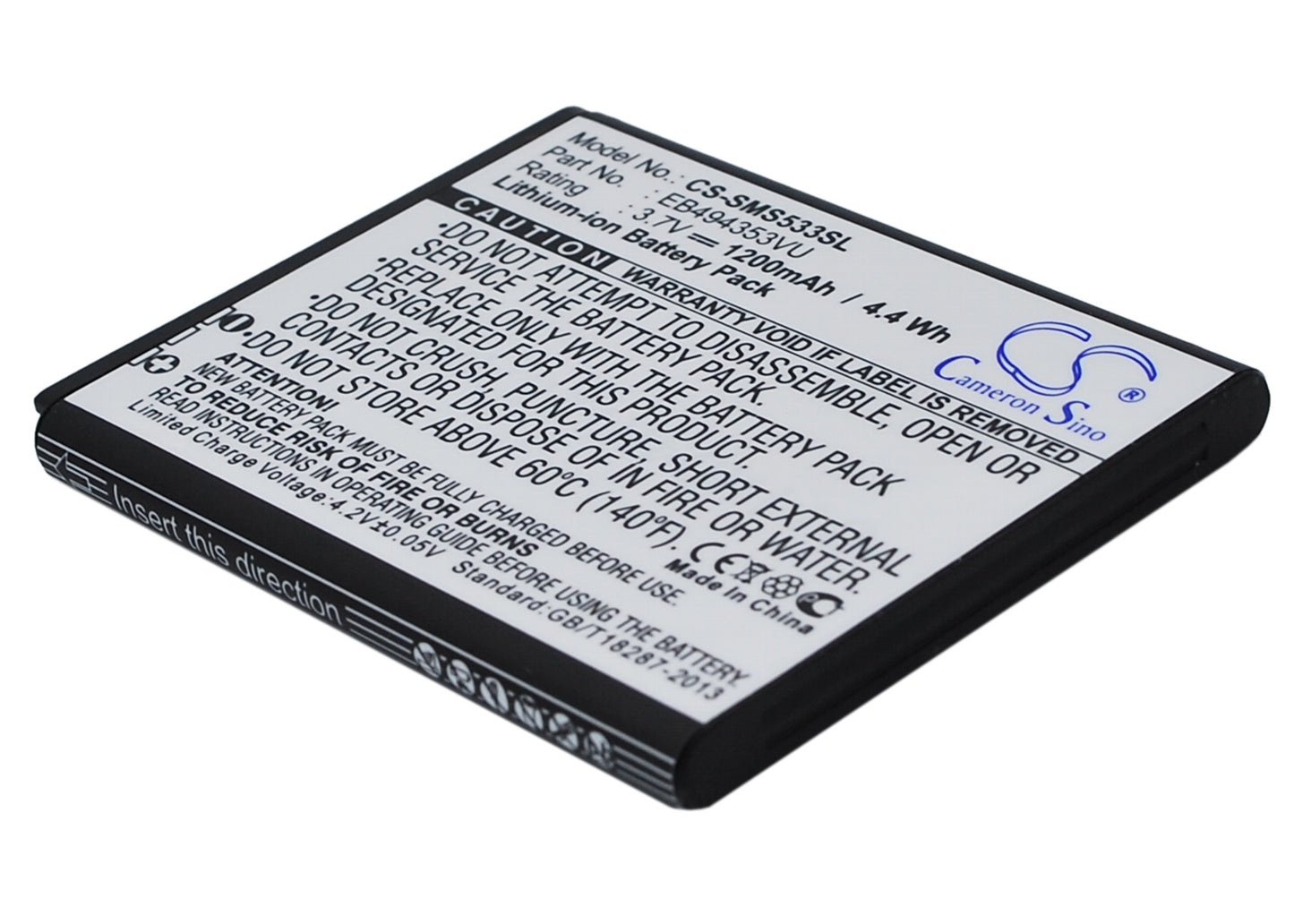 Replacement Battery for Samsung GT-S5570 – Mobile, SmartPhone – 1200mAh / 3.7V - image 1
