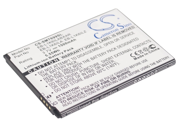 Replacement Battery for Verizon | T-Mobile | Samsung Galaxy Stratosphere II 4G – Mobile, SmartPhone – 1500mAh / 3.7V - image 1