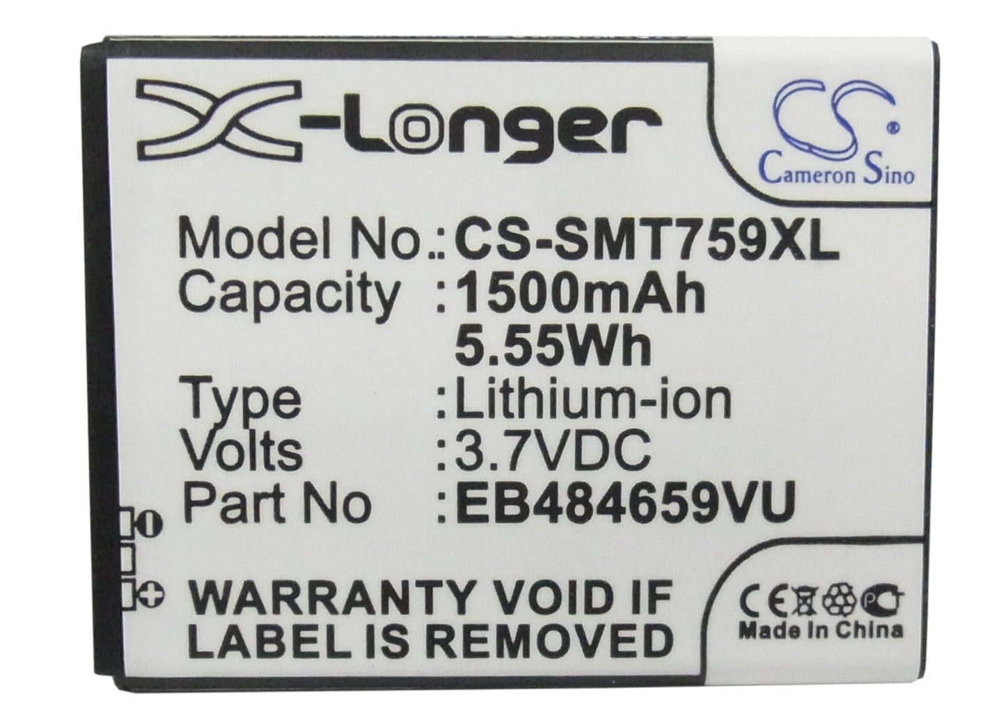 Replacement Battery for T-Mobile – Mobile, SmartPhone – 1500mAh / 5.55Wh / 3.7V