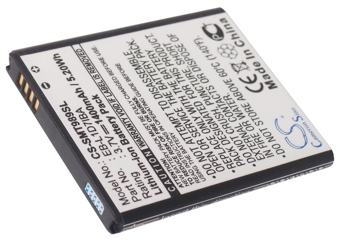Replacement Battery for AT&T Galaxy S 2 Skyrocket 4G – Mobile, SmartPhone – 1400mAh/5.18Wh / 3.7V