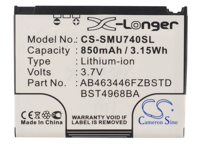 Replacement Battery for Samsung SCH-U740 – Mobile, SmartPhone – 850mAh / 3.7V - image 5