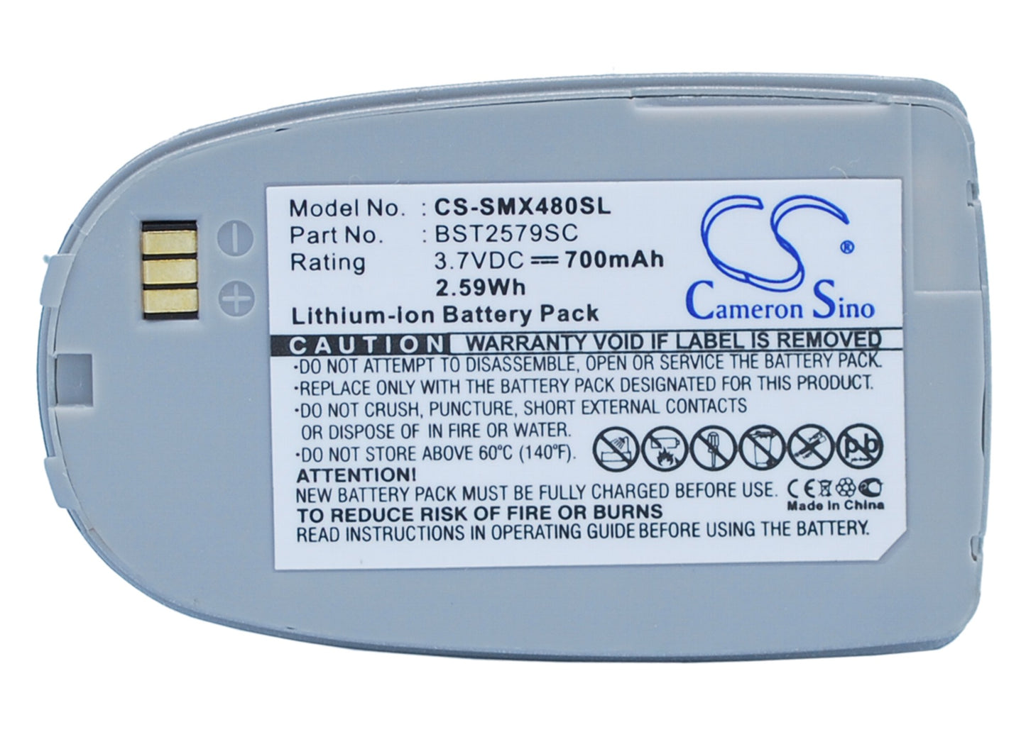 Replacement Battery for Samsung X480 – Mobile, SmartPhone – 700mAh / 3.7V - image 5