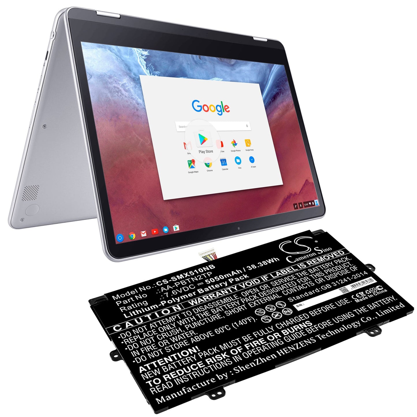 Replacement Battery for Samsung XE510C24 – Notebook, Laptop – 5050mAh / 38.38Wh / 7.6V