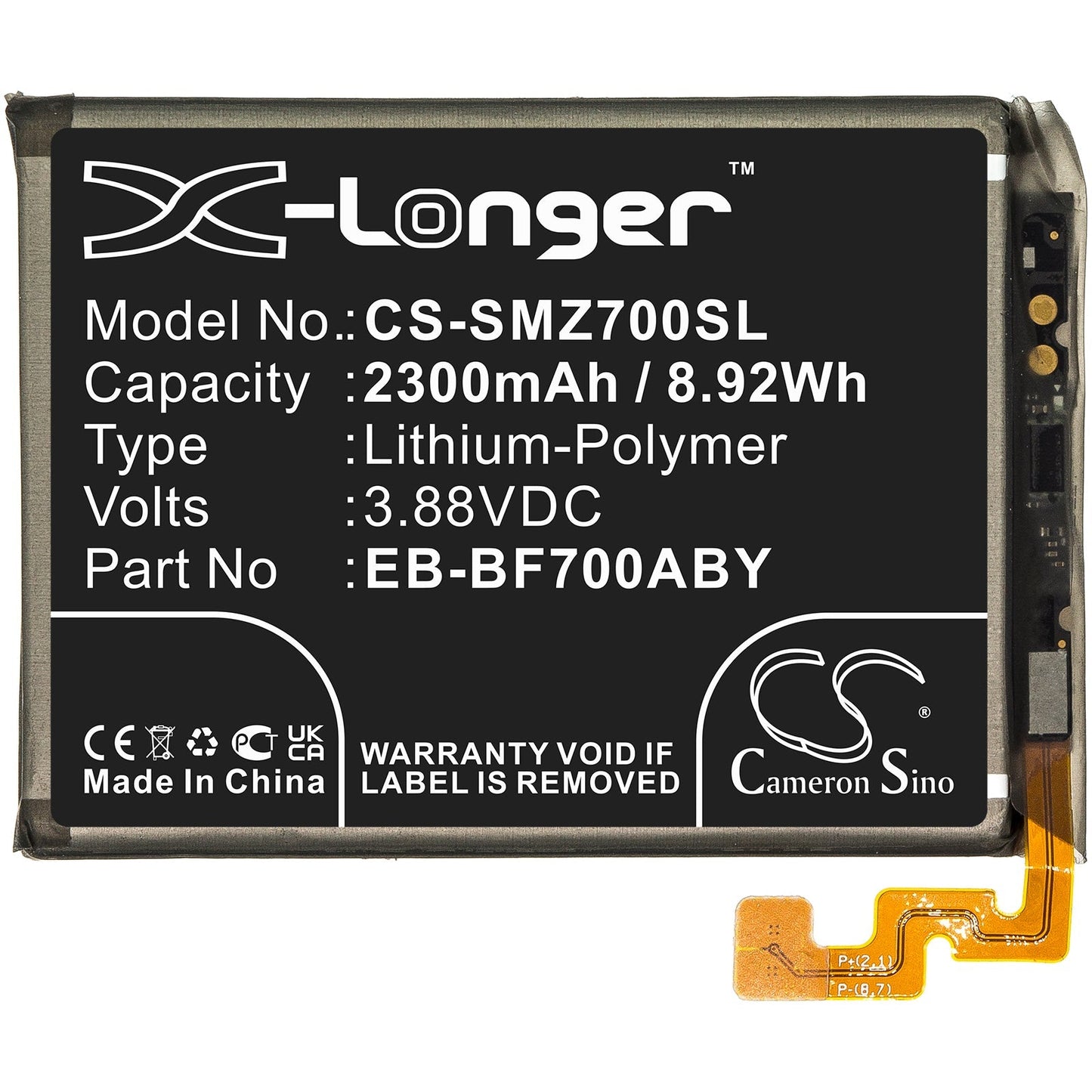 Replacement Battery for Samsung Galaxy Z Flip – Mobile, SmartPhone – 2300mAh / 3.88V - image 3