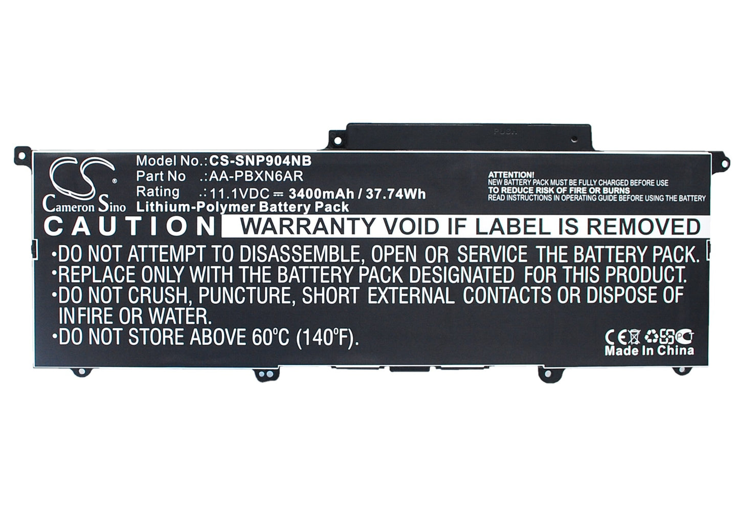 Replacement Battery for Samsung 900X3B – Notebook, Laptop – 3400mAh / 11.1V - image 5