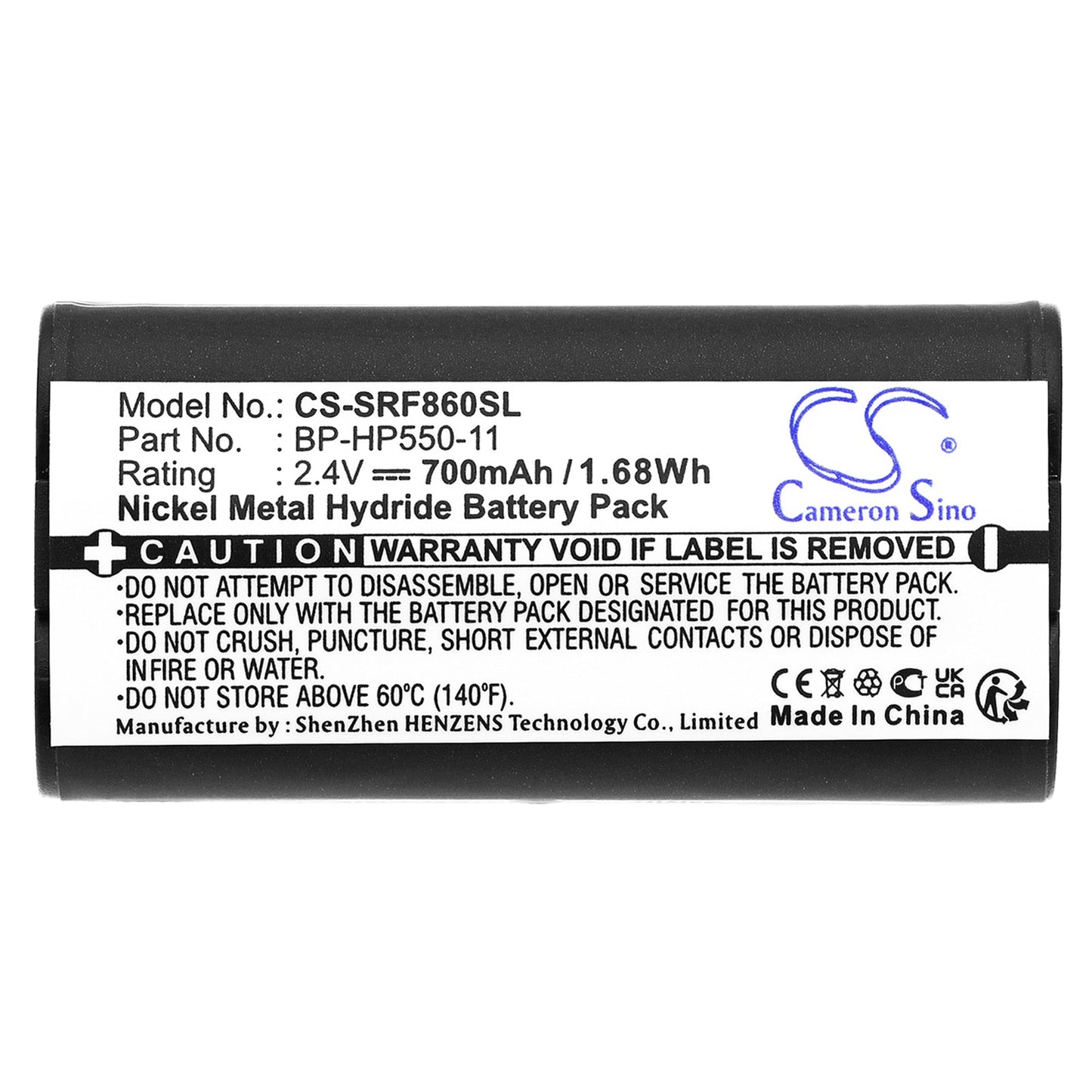 Replacement Battery for Sony MDR-IF245RK – Wireless Headset – 700mAh / 1.68Wh / 2.4V