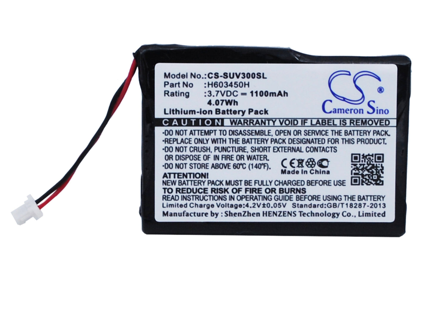 Replacement Battery for Sureshotgps C2796 – GPS, Navigator – 1100mAh / 4.07Wh / 3.7V