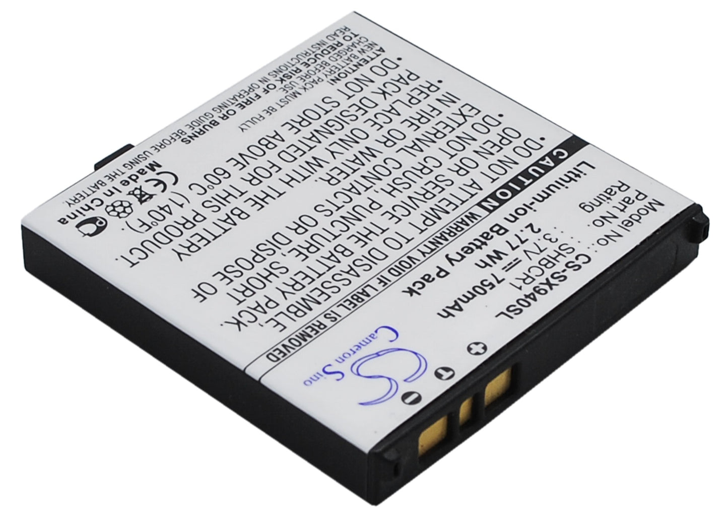 Replacement Battery for SoftBank | Sharp 940SH – Mobile, SmartPhone – 750mAh / 3.7V - image 1