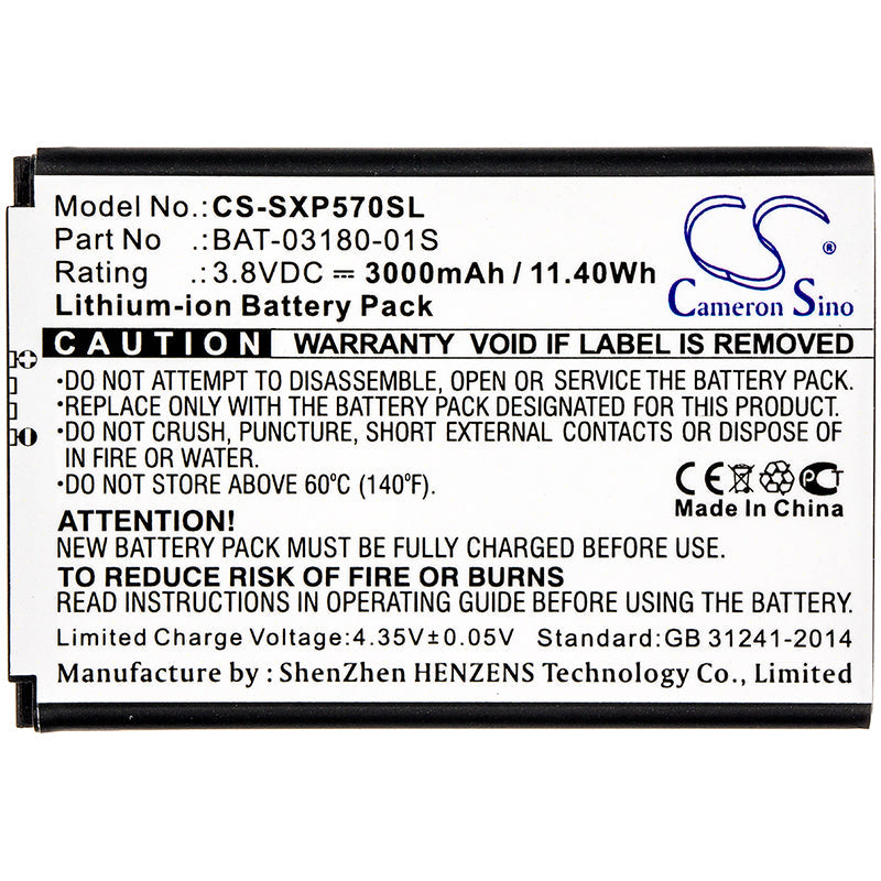 Replacement Battery for Sonim XP5 – Mobile, SmartPhone – 3000mAh / 11.40Wh / 3.8V