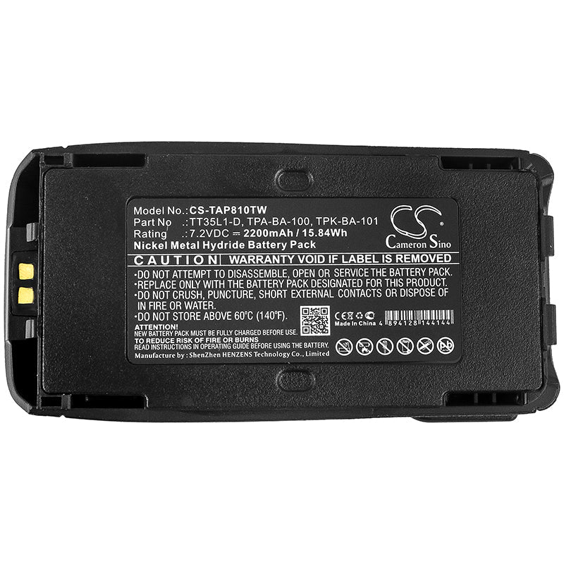 Replacement Battery for Tait TP8100 – Two-Way Radio – 2200mAh / 15.84Wh / 7.2V